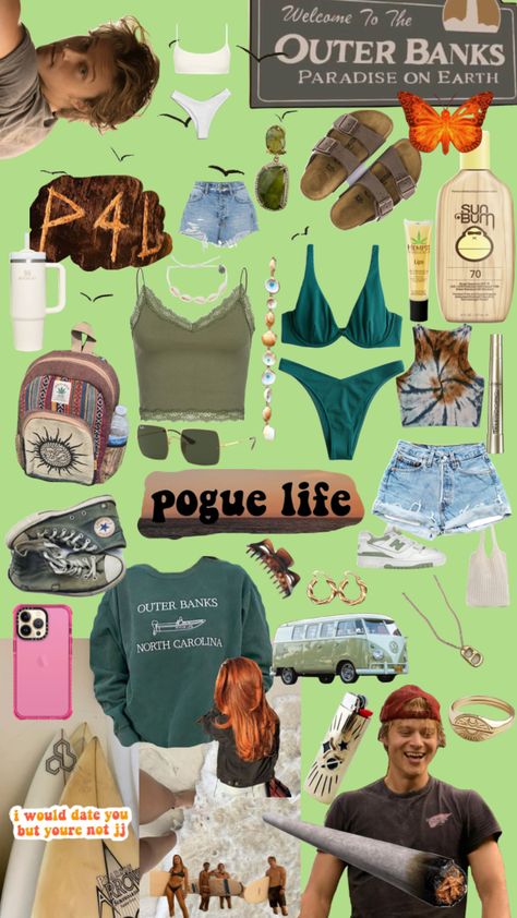 #myfirstshuffle #outerbanks #outerbanksaesthetic #pogue4life #jjmaybank #beach #outfitinspo #vibes Outerbanks Winter Outfits, Beach 80s Aesthetic, Cute Outer Banks Outfits, Pogue Vs Kook Outfits, 80s Outfits Summer, Pouge Life Outfit, Pogue Life Aesthetic, Pogue Outfits, 80s Summer Outfits