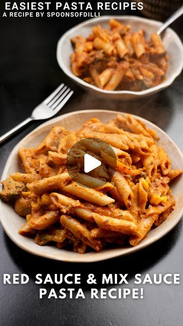 Mix Sauce Pasta, Red Sauce Pasta Recipe, Broccoli Mushroom, Red Sauce Pasta, Pasta Water, Breakfast Rolls, Sauce Pasta, Pasta Pasta, Cafe Style