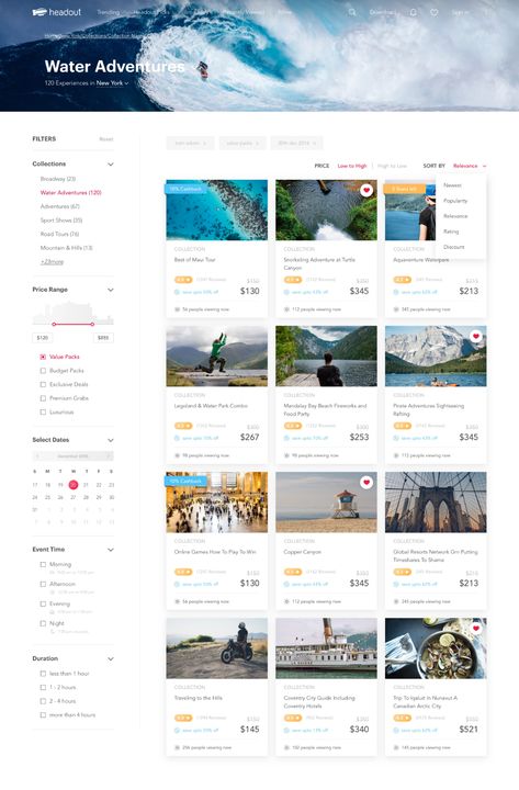 Listing Website Design, Website Design Travel, Travel Website Design, Design Sites, Web Design Websites, List Website, Ui Design Website, Free Website Templates, List Design