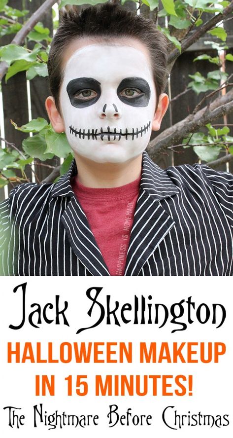 Jack Skellington Face Paint, Skeleton Face Paint, Halloween Makeup For Kids, Jack Halloween, Halloween Make-up Looks, Halloweenský Makeup, Jack Skellington Faces, Skeleton Face, Great Halloween Costumes