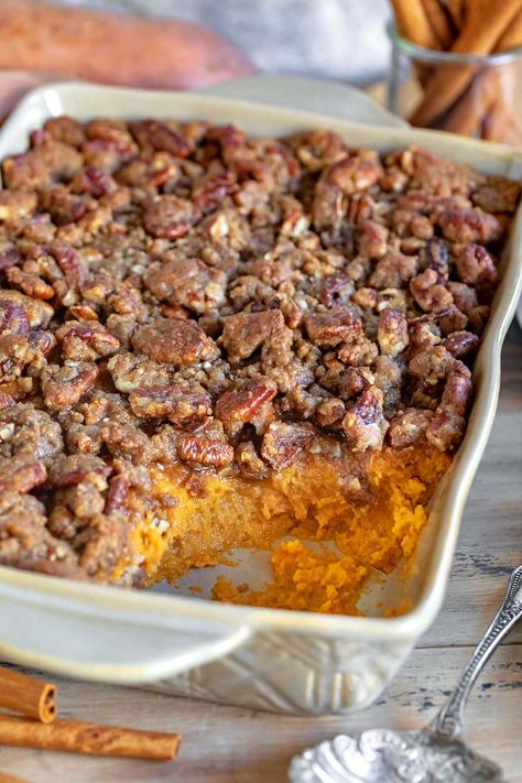 Ruth Chris Sweet Potato, Ruths Chris Sweet Potato Casserole, Freeze Sweet Potatoes, The Girl Who Ate Everything, Ruth Chris, Sweet Potato Recipes Casserole, Mashed Sweet Potatoes, Thanksgiving Side Dishes, Sweet Potato Casserole