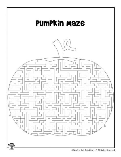 Pumpkin Picking Activity Sheets | Woo! Jr. Kids Activities Pumpkin Maze Printable, Pumpkin Puzzle Printable, Fall Activity Pages Free Printable, Church Activity Sheets, Pumpkin Patch Activities, Halloween Packet, Halloween Activity Sheets, Maze For Kids, Pumpkin Patch Pictures