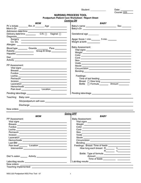 Postpartum Report Sheet, Postpartum Assessment, Nurse Assessment, Nursing Ob, Maternal Nursing, Nursing Documentation, Nurse Brain Sheet, Nurse Brain, Nurse Report Sheet