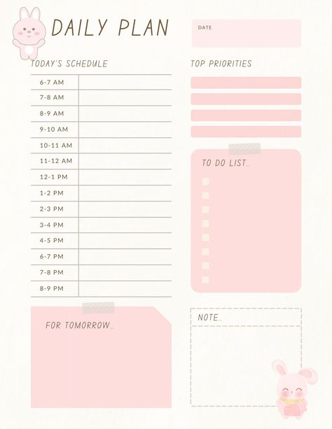 Daily routine planner