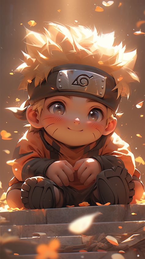 Hard work is worthless for those that don't believe in themselves. Kid Naruto, Chibi Wallpaper, Naruto Uzumaki Art, Naruto Fan Art, Cartoon Character Pictures, Cute Pokemon Wallpaper, Naruto Cute, Kawaii Chibi, Cute Anime Chibi