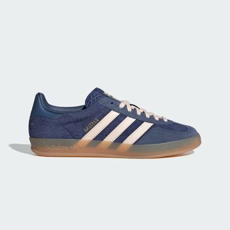 adidas Gazelle Indoor Shoes - Blue | Free Shipping with adiClub | adidas US Adidas Gazelle Indoor, Adidas Originals Gazelle, Indoor Shoes, Adidas Shop, Unisex Shoes, Blue Sneakers, Adidas Gazelle, Blue Adidas, Adidas Online