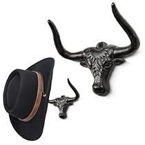 Cowboy Hat Hanger, Cowboy Hat Holder, Cowboy Hat Rack, Hat Organizer, Hanger Crafts, Hat Hanger, Hat Holder, Bull Horns, Hat Organization