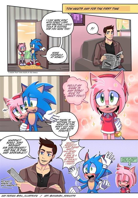 Movie Amy, Sonic And Tails, Sonamy Comic, Sonic The Movie, Shadow And Amy, Amy The Hedgehog, Hedgehog Movie, Sonic Heroes, Sonic And Amy