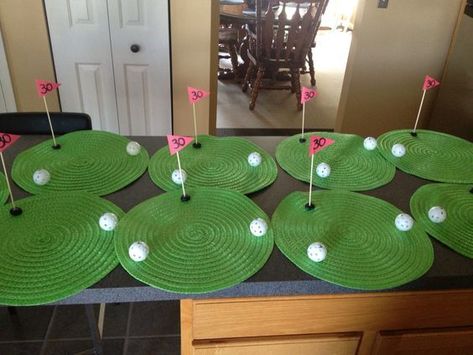 Golf-themed Birthday Golf Centerpieces, Golf Theme Party, Golf Party Decorations, Golf Ball Crafts, Golf Birthday Party, Golf Decor, Golf Event, Golf Outing, Golf Party