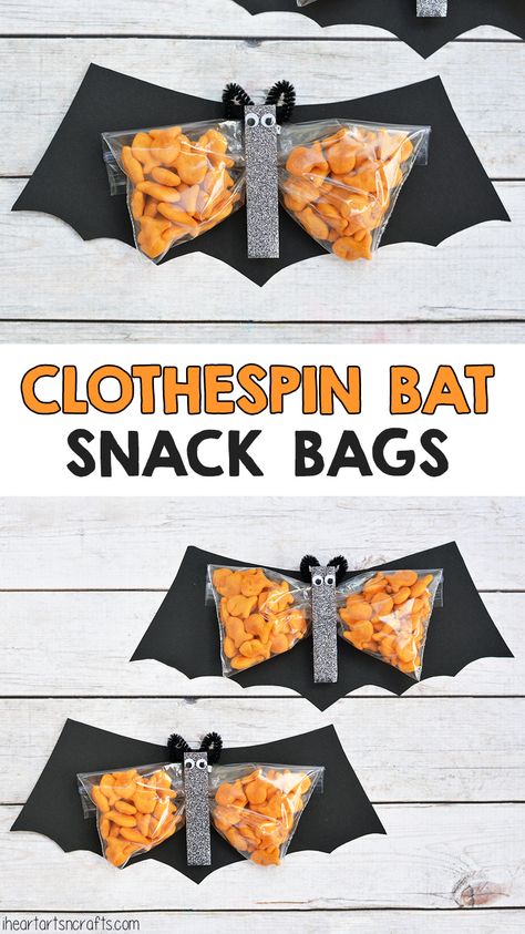 Bat Preschool, Adult Halloween Party Food, Preschool Snack, Kids Treat Bags, Kids Halloween Food, Kids Halloween Party, Toddler Girl Halloween, Halloween Snack, Halloween Crafts For Toddlers