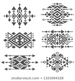 Pattern Tattoos, Traditional Logo, Mexican Aztec, Navajo Print, Framed Tattoo, Navajo Pattern, Muster Tattoos, African Crafts, Geometric Shapes Art