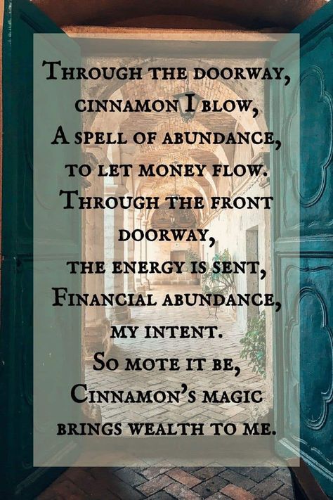 New Years Cinnamon Spell, Cinnamon New Year Spell, Cinnamon Doorway Ritual, Cinnamon Blowing Ritual, Cinnamon 1st Of Month, Cinnamon Through The Door, Cinnamon Money Spell First Of The Month, Cinnamon And Sea Salt Ritual, Cinnamon Doorway Spell