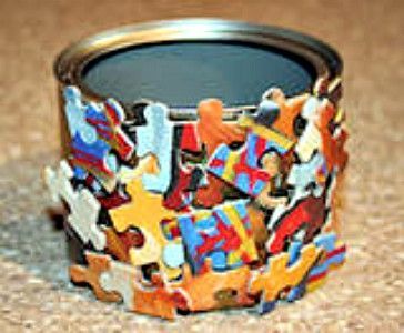 How to Make Crafts:  Using Puzzle Pieces Jigsaw Puzzle Crafts, Puzzle Piece Art, Puzzle Piece Crafts, Puzzle Party, Puzzle Crafts, Vbs Crafts, Puzzle Art, Mosaic Projects, Puzzle Piece