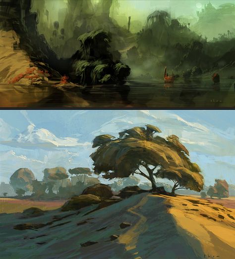 Visual Development Art, Environment Painting, Winter Art Projects, Concept Art Tutorial, Landscape Concept, Landscape Background, Concept Art Drawing, Landscape Illustration, Visual Development