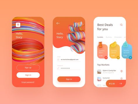 App Colors, Candy App, Ui Design Mobile, Login Screen, Candy Bar Sign, Ui Ux 디자인, Prototype Design, Ecommerce Web Design, Graphisches Design