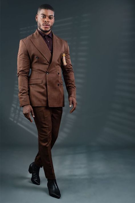 Stylish suits for black men 16 ideas: Fashion Journey - mens-club.online Suit For Black Men, Suits For Black Men, Earth Tone Outfits Men, Double Breasted Suit Men, Black Men Suits, Classy Fashion Chic, Black Men Fashion Urban, Stylish Mens Suits, Blue Suit Jacket