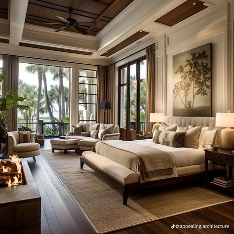 Master Bedrooms Italian, Bali Villa Bedroom Interior Design, Amazing Master Bedrooms Suites, Meditaranian Interiors Bedroom, Open Airy Bedroom, Mediterranean Villa Bedroom, Resort Like Home, Luxury Bedroom Hotel Master Suite, Mederteranian Bedroom