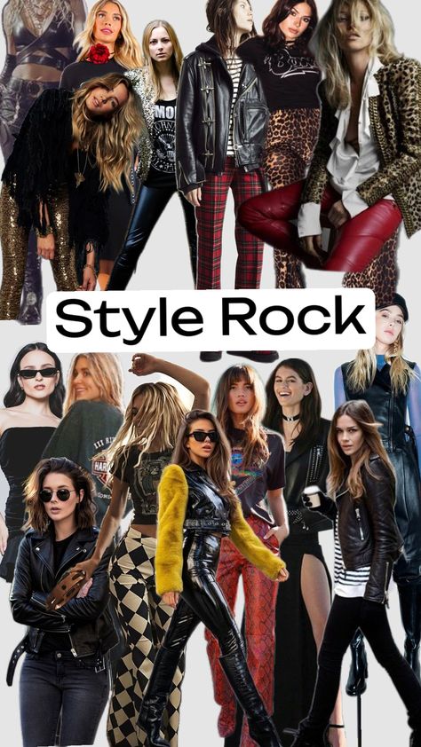 Girly Punk Aesthetic, Rock Punk Outfit, Rock And Roll Aesthetic Outfit, Rock Glam Outfit, Rock And Roll Outfits, Rock N Roll Outfit, Rock Band Outfits, Rock Style Women, Rock And Roll Aesthetic