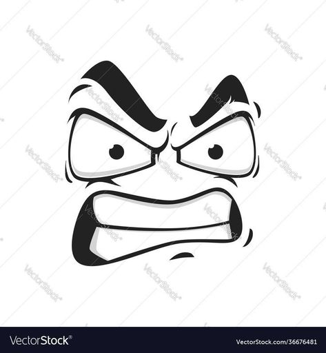 Angry Comic Face, Angry Faces Drawings, Mad Face Drawing, Angry Mouth Drawing, Angry Face Illustration, Eyes Cartoon Drawing, Angry Face Drawing Reference, Shocked Face Drawing, Angry Expression Drawing