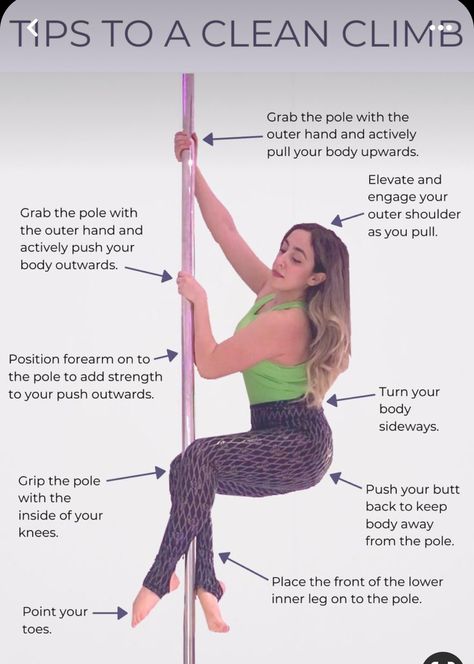 Pole Climbing Tips, Upside Down Pole Tricks, Pole Dance Tips, Pole Dance Basics, Pole Tricks Step By Step, Conditioning For Pole Dancing, Pole Dance Exercises, Pole Tricks Beginners, Easy Pole Tricks