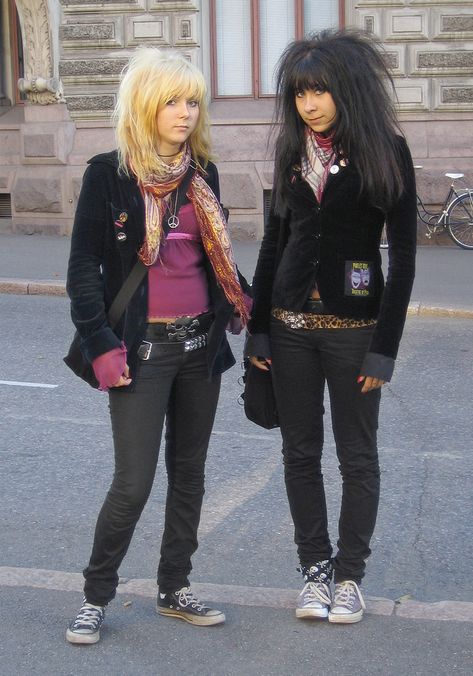 Janna and Tuuli - Hel Looks - Street Style from Helsinki Goth Harajuku Street Styles, Goth Punk Harajuku, Helsinki Street Style, 2020 Alt Fashion Cringe, Punk Goth Outfits 2000s, 2020 Alt Kid, 2000s Clothing, 2000s Clothes, 3d Fashion