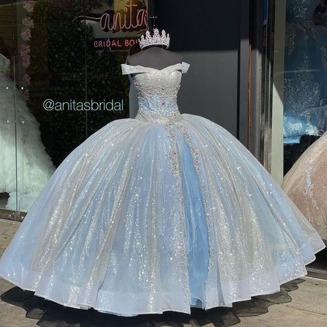 Powder Blue Quinceanera Dress, Winter Sweet 16 Dresses, Winter Wonderland Quince Dress, Winter Wonderland Quinceanera Theme, Winter Wonderland Quince, Cinderella Quinceanera Dress, Quinceanera Winter Wonderland, Winter Wonderland Quinceanera, Cinderella Quince