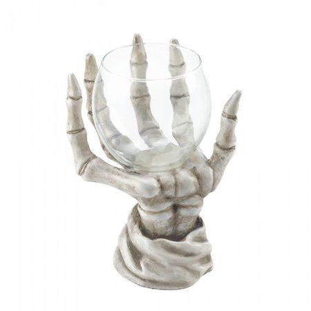 Skeleton Hand Candleholder, White Skeleton Hand Candle Holder, Hand Candle Holder, Skeleton Candle Holder, Dragon Crest, Arm Bones, Marine Gifts, Zombie Hand, Easy Diy Halloween, Candle Cup