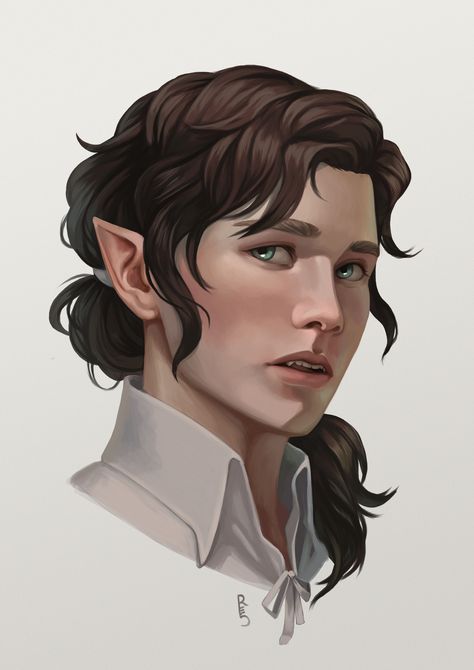 Rachel Denton ✨ on Twitter: "A dhampire portrait commission - I had so much fun playing with lighting for this one! #dnd #ttrpg #art #dungeonsanddragons #dnd5e https://t.co/EV0oXsG5w3" / Twitter Eladrin Paladin, Rachel Denton, Dragon Half, Dead Beat, Dnd Elves, Half Elf, D D Character Ideas, Elves Fantasy, Face Drawing Reference