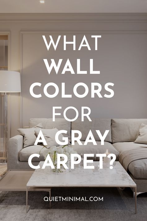 Gray Carpet Paint Ideas, Best Wall Colour For Grey Carpet, Grey Carpet Hallway Ideas, Gray Bedroom Carpet Ideas, Gray Carpet Basement Ideas, Bedroom Light Grey Carpet, Bedroom Inspiration Grey Carpet, Living Room With Grey Carpet Ideas, Home Office Grey Carpet