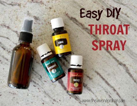 Using Essential Oils to make an easy DIY throat spray; Young Living: peppermint, lemon, and theives Young Living Peppermint, Young Living Oils Recipes, Throat Spray, Essential Oils For Colds, Essential Oils For Kids, Yl Oils, Essential Oil Remedy, Young Living Essential Oils Recipes, Essential Oil Spray