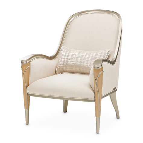 Michael Amini Furniture Designs | amini.com Michael Amini Furniture, Pearl Fabric, Michael Amini, Accent Chairs For Sale, Living Room Furniture Chairs, Mid Century Armchair, Neutral Palette, Chairs Armchairs, Accent Chairs For Living Room