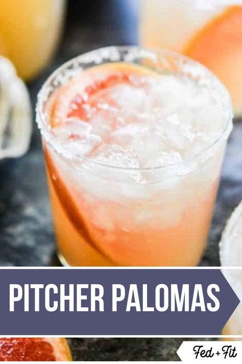 Pitcher Paloma Recipe, Paleo Cocktails, Affordable Meal Prep, Paleo Easy, Paloma Recipe, Gluten Free Drinks, Pitcher Drinks, Pitcher Cocktails, Summertime Cocktail