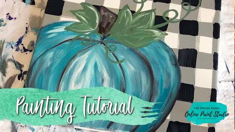 Pumpkin Acrylic Painting Easy, How To Paint Pumpkins On Canvas, How To Paint A Pumpkin On Canvas, Easy Pumpkin Acrylic Paintings, Pumpkin Painting On Canvas, Pumkin Paintings Idea Cute Canvas, Fall Canvas Painting Ideas Easy Diy, Pumpkin Acrylic Painting, Painting Of A Pumpkin On Canvas