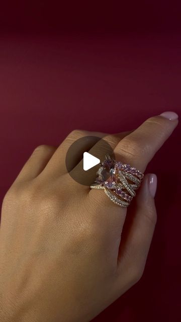 Stephen Webster on Instagram: "Good enough to eat. The Bound Together Cocktail Ring; featuring a central dusty pink Oval Morganite, surrounded with 18ct Yellow Gold, Diamond studded thorns and pink round Sapphires. . Find more colour ways in the Thorn Embrace collection at our Mount St Boutique and stephenwebster.com . #stephenwebster #craftsmanship #positiveluxury #thorn #thornembrace #cocktailring #cocktailhour" Cocktail Ring Designs, Stephen Webster, Mehndi Art Designs, Round Sapphire, Colour Ways, Pink Round, Mehndi Art, Diamond Cocktail Rings, Good Enough