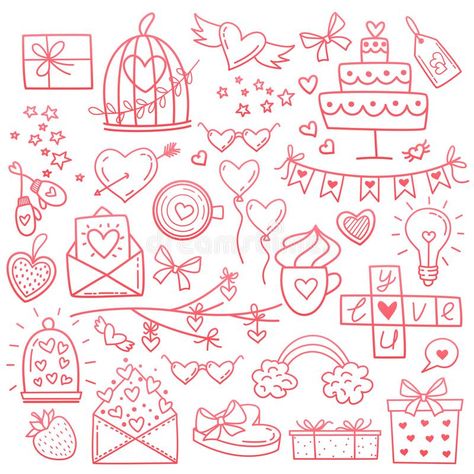 Scrapbook Drawing Ideas, Drawing Ideas Doodles, Doodles Flowers, Doodles Simple, Heart Doodles, Valentines Day Doodles, Valentine Drawing, Valentine Doodle, Valentines Day Drawing