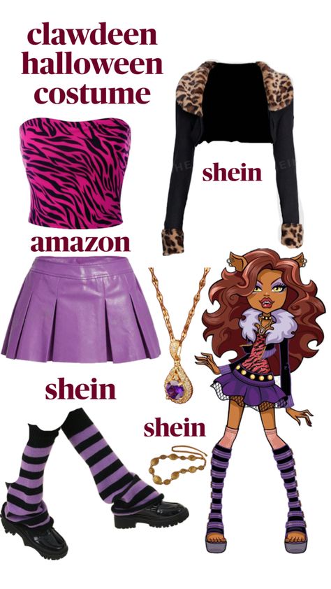 clawdeen halloween costume Clawdeen Halloween Costume, Monster High Group Costume, Clawdeen Halloween, Monster High Group, Costume Duo, Monster High Halloween Costumes, Monster High Halloween, Monster High Costume, Classy Halloween Costumes