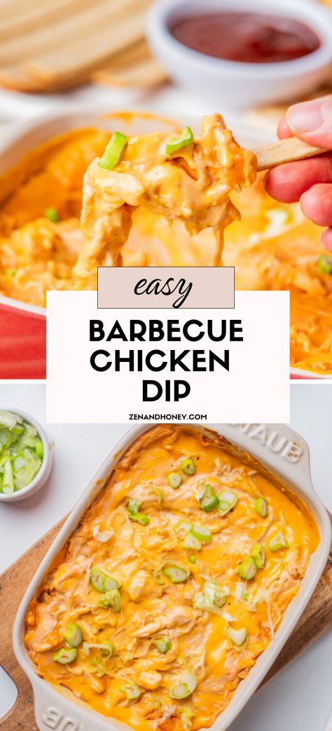 This is the perfect Barbecue Chicken Dip that is great for entertaining at home, as a holiday appetizer, or to enjoy during the Game Day. Simple, cheesy and easy BBQ chicken dip for your next get-together. A warm, melted cheese dip with plenty of BBQ sauce, chicken and cream cheese. Easy Chicken Dip, Barbecue Chicken Dip, Easy Chicken Dips, Warm Appetizer Dips, Cream Cheese Chicken Dip, Melted Cheese Dip, Chicken And Cream Cheese, Game Day Dip, Bbq Chicken Dip