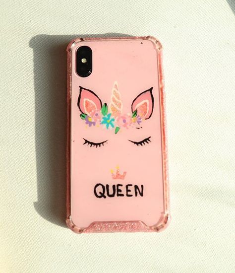 Painting Unicorn, Phone Case Painting, Unicorn Mobile, Painting Instagram, Case Painting, Unicorn Phone Case, Unicorn Room Decor, Disney Frozen Birthday, Phone Cover Design