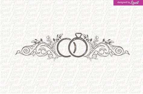 Luxury, Vintage Wedding Logo. Wedding Card Templates Logo Design Black And White, Wedding Ring Logo, Logo Design Black, Ring Logo, Custom Wedding Monogram, Design Black And White, Photo Backdrop Wedding, Wedding Logo Design, Wedding Logo