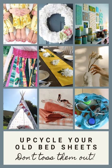 Discover innovative and eco-friendly ways to repurpose your old bed sheets with our updated guide. Breathe new life into unused fabric. Old Sheets Repurpose, Flat Sheet Repurpose, Repurpose Sheets, Bed Sheets Crafts, Fabric Recycling, Homestead Tips, Old Milk Jugs, Shirt Crafts, Old Bed Sheets