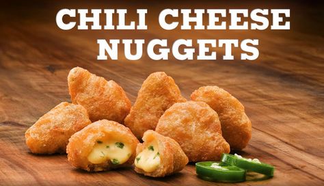 Chili Cheese Nuggets — Burger King, Czech Republic | 17 Unusual Fast-Food Items From Around The World Cheese Nuggets, Restaurant Burger, Fried Cheese, Fast Food Items, Nuggets Recipe, Cheese Bites, Cheese Topping, Chili Cheese, Fried Food