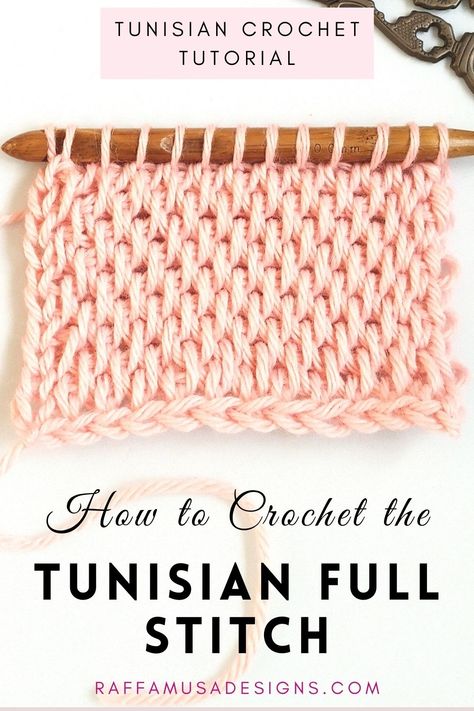 Tunisian crochet full stitch free tutorial Tunisian Patterns, Tunisian Crochet Free, Tunisian Stitches, Heart Granny Square, Tunisian Crochet Blanket, Blanket Squares, Cheesecake Trifle, Crochet Beautiful, Tunisian Crochet Pattern