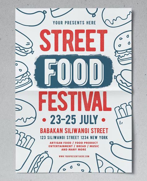 Street Food Poster Design, Food Expo Poster, Street Food Festival Poster, Poster Food Festival, Food Festival Poster Design Ideas, Street Food Poster, Culinary Poster, Food Festival Branding, Food Festival Design