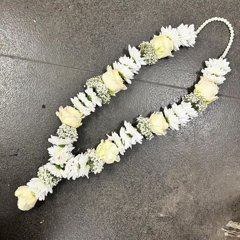 White rose, gypsophila and chrysanthemum neck garlands for a cultural wedding Cultural Wedding, Chrysanthemum, White Rose, White Roses, White, Quick Saves