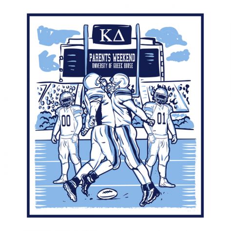 Family Weekend Activities, Sorority Family, Pr Ideas, Homecoming Floats, Sorority Themes, Kappa Delta Sorority, Sorority Banner, Parents Weekend, Football Banner