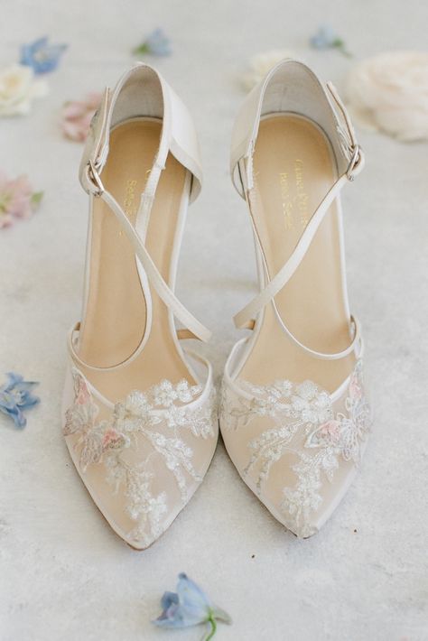 Floral Wedding Shoes, Floral Wedding Shoe, Butterfly Shoes, Claire Pettibone, Dr Shoes, Wedding Shoes Bride, Bridal Heels, Wedding Shoes Heels, Fancy Shoes