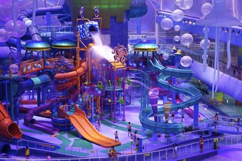 Indoor Water Park, Water Theme Park, Indoor Waterpark, Water Parks, Fun Places To Go, Weird Dreams, Indoor Play, Indoor Playground, Learn Chinese