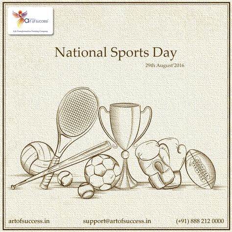 National Sports Day is celebrated in India every year on 29th August. The day is celebrated to honor the legendary Hockey Player, Major Dhyan 'Chand' Singh on his birth anniversary, who made India proud by his extraordinary sporting skills. #sportsday #SportsDay16 #nationalgirlandwom #Rio2016 National Sports National Sports Day #eninsportsday #Olympics Cricket Indian Cricket Team Cricket Fans Association International Sports Day Poster, National Sports Day Drawing, Sports Day Poster School, National Sports Day Poster, Sports Day Drawing, Sports Day Images, International Sports Day, School Sports Posters, Sports Day Poster