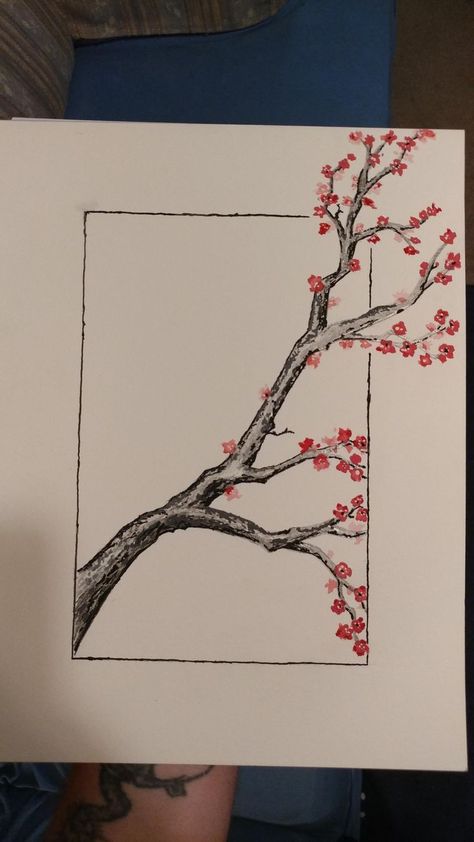 Blossom Tree Sketch, Cherry Blossom Tree Sketch, Tree Sketch, Desen Realist, Výtvarné Reference, Art Sketches Doodles, 그림 낙서, Tree Sketches, Buku Skrap