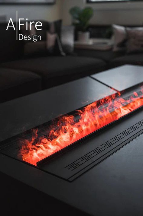 Water vapor fireplace with cold flame for safety Restaurant Fireplace, Water Vapor Fireplace, Vapor Fireplace, Fireplace Safety, Urban Shop, Water Vapor, Fireplace Insert, Fireplace Inserts, Electric Fireplace